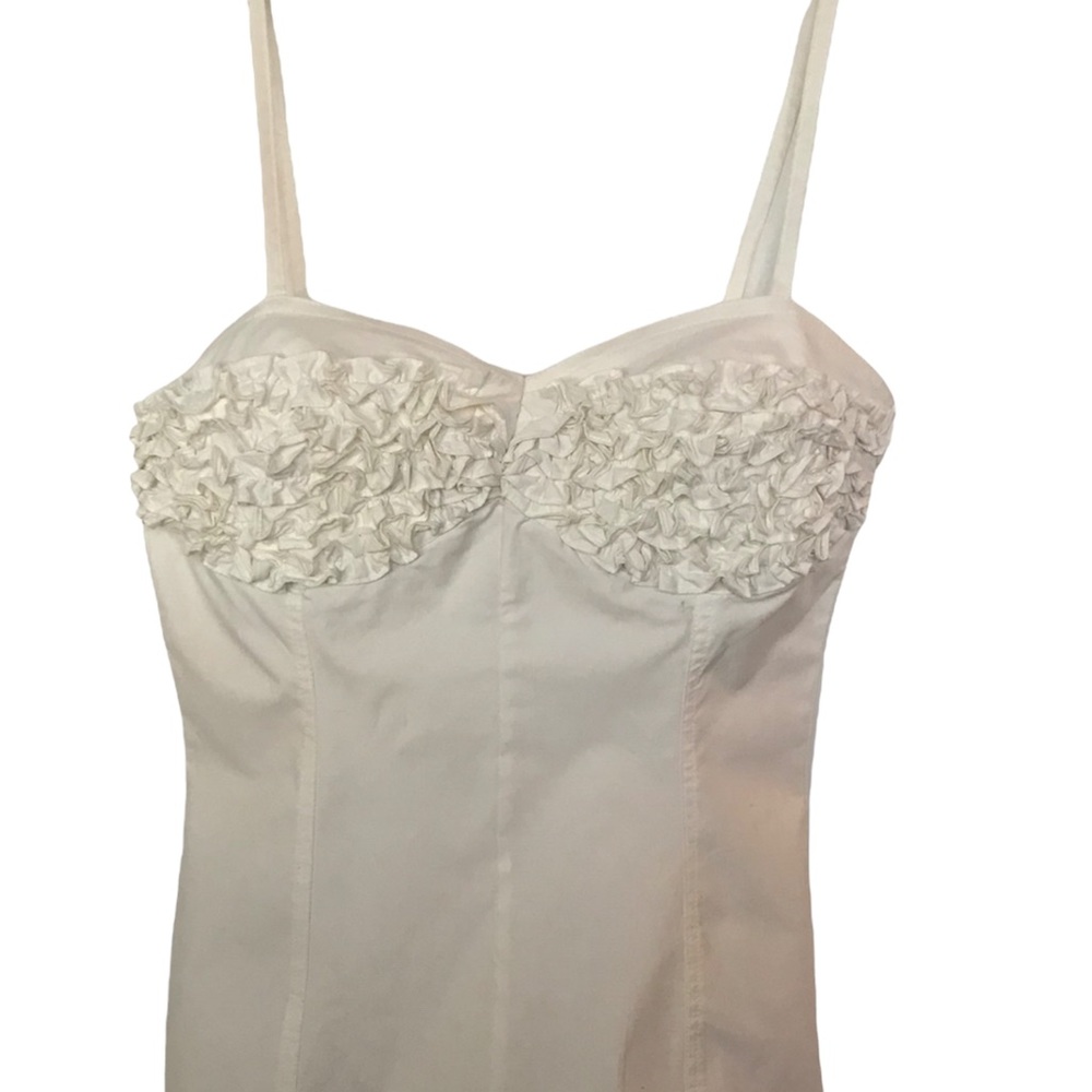 Cotton ruffle bustier top with back zipper.Size S